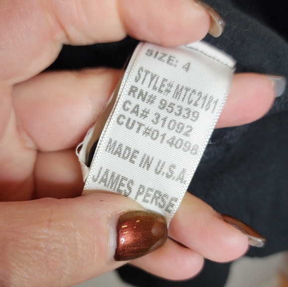 James Perse Black Terry Soft Button Front Sweatshirt Jacket Size XL Size 4 - Picture 13 of 15